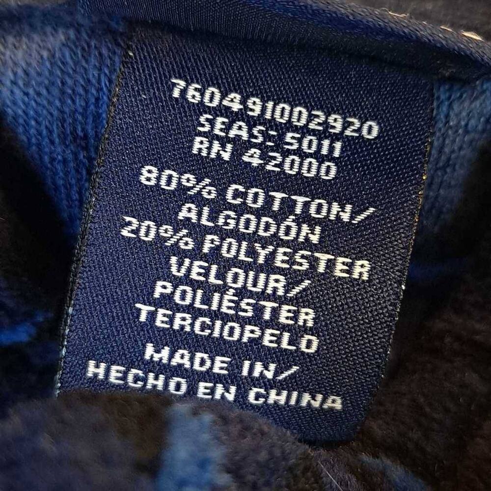 Basic Editions Women's Velour Jacket Blue Cotton Full Zip Pockets M New - Picture 7 of 7